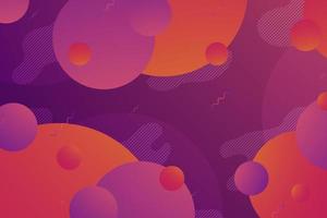 Bright orange and purple overlapping shapes background 