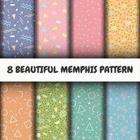 Memphis pattern set vector