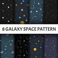Galaxy pattern set. vector