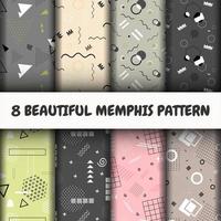 Memphis pattern set vector