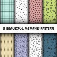 Memphis pattern set. vector