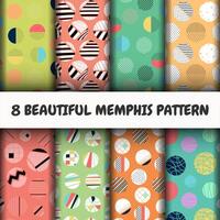 Memphis pattern set vector