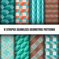 Set of seamless geometric patterns vector