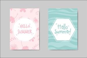 Beautiful Summer Card lettering card vector