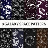 Galaxy pattern set. vector