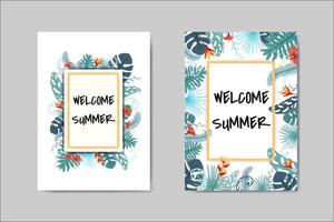 Beautiful Summer Card lettering card vector