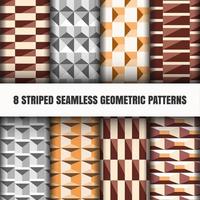 Conjunto de patrones geométricos sin costura vector
