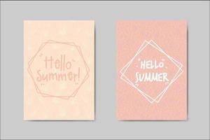 Beautiful Summer Card lettering card vector