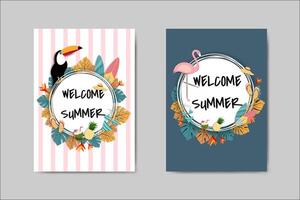 Beautiful Summer Card lettering vector