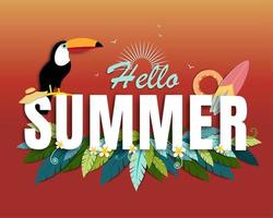 Beautiful Summer banner and poster card vector