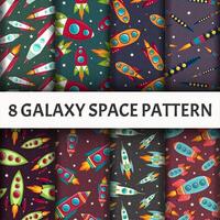 Seamless Galaxy pattern set vector