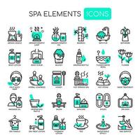 Spa Elements  Thin Line and Pixel Perfect Icons vector