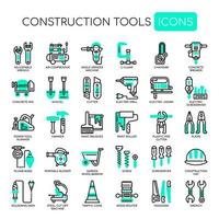 Construction Tools Thin Line and Pixel Perfect Icons vector