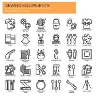 Sewing Elements , Thin Line and Pixel Perfect Icons vector