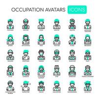 Occupation Avatars , Thin Line and Pixel Perfect Icons vector