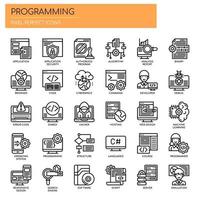 Programming , Thin Line and Pixel Perfect Icons vector