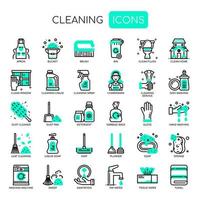 Cleaning Elements , Thin Line and Pixel Perfect Icons vector