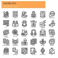 Gambling Elements , Thin Line and Pixel Perfect Icons vector