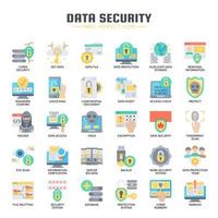 Data Security , Thin Line and Pixel Perfect Icons vector