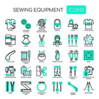 Sewing Elements , Thin Line and Pixel Perfect Icons vector