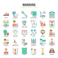 Running Elements , Thin Line and Pixel Perfect Icons vector