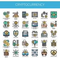 Cryptocurrency Elements , Thin Line and Pixel Perfect Icons vector