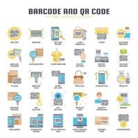 Barcode and QR Code , Thin Line and Pixel Perfect Icons vector