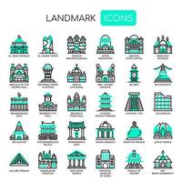 Landmark , Thin Line and Pixel Perfect Icons vector