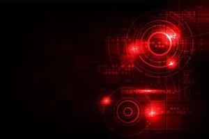 Red glowing digital tech concept  vector