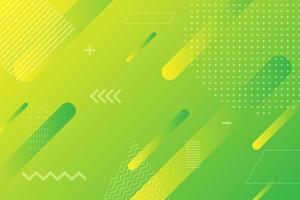 Neon yellow green gradient geometric shapes  vector