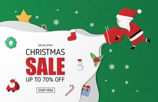 Christmas sale banner vector