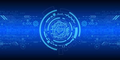 Abstract circular hud tech design  vector