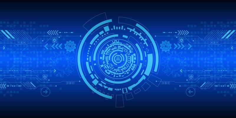 Abstract circular hud tech design 