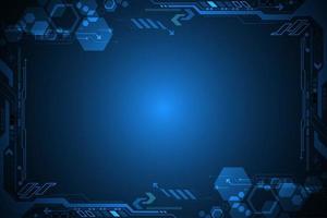 Futuristic digital glowing tech frame  vector
