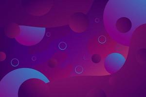 Blue purple gradient retro abstract space shapes background  vector