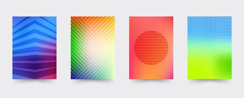 Brochure gradient cover template set vector