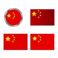 China flags on a white background vector