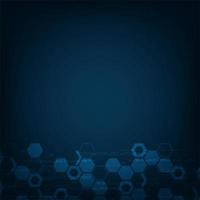 Dark blue hexagon mosaic tech background  vector