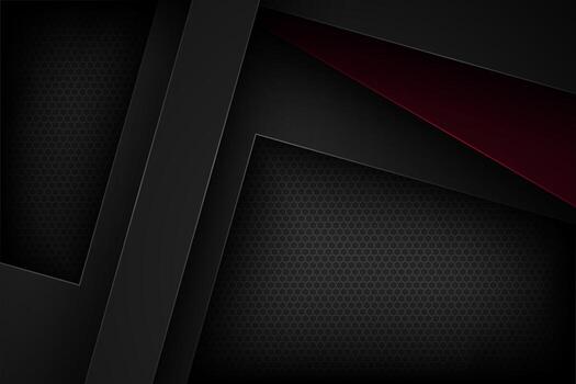 Black and red 3d overlapping paper shape background  vector