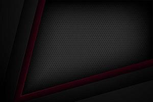 Black and dark red angled cut paper effect background  vector