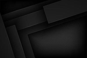 Black geometric overlapping shapes background  vector