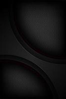 Black vertical 3d curved overlapping shapes  vector
