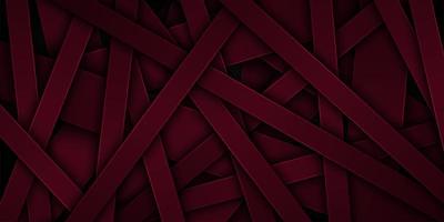 Dark red overlapping abstract 3d line shapes  vector