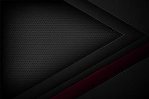 Black and red angled layered paper effect background  vector