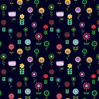 bright floral pattern vector