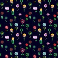 bright floral pattern vector