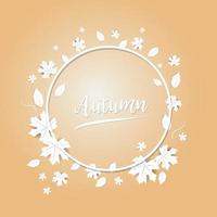 Autumn leaves Wreath  vector