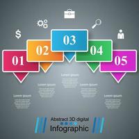 Abstract 3D digital illustration Infographic. vector