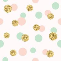 Glitter confetti polka dot seamless pattern.