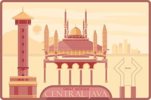 Great Mosque of Central Java vector